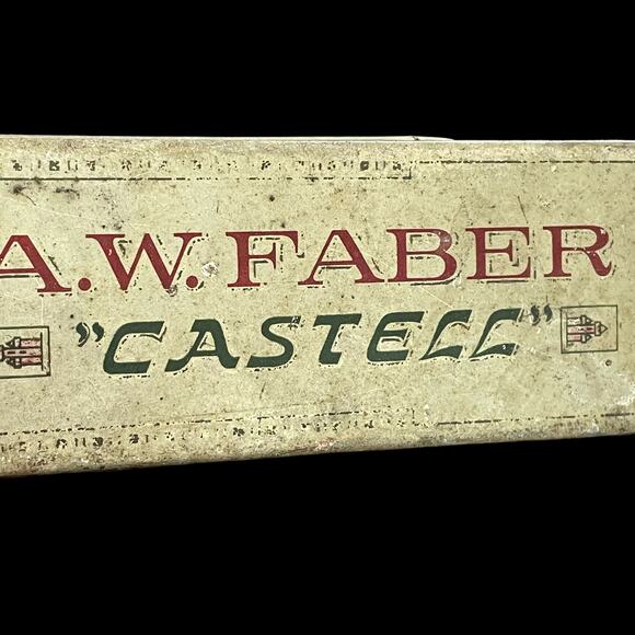 AW Faber Castell Pencil Tin Case Box Vtg Metal Germany EMPTY Draw Drafting READ - Picture 6 of 11